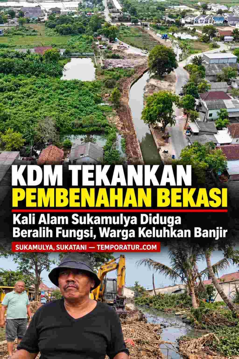 Keterangan foto: KDM Tekankan Pembenahan Bekasi, Warga Sukamulya Keluhkan Kali Alam Diduga Beralih Fungsi dan Picu Banjir