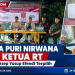 Keterangan foto : Warga Perumahan Puri Nirwana Residence, Desa Sukaraya, Kabupaten Bekasi, menggelar pemilihan Ketua Rukun Tetangga (RT) pada Sabtu malam (24/10/2026). Pemilihan berlangsung di dua wilayah, yakni RT 06/RW 08 dan RT 04/RW 08
