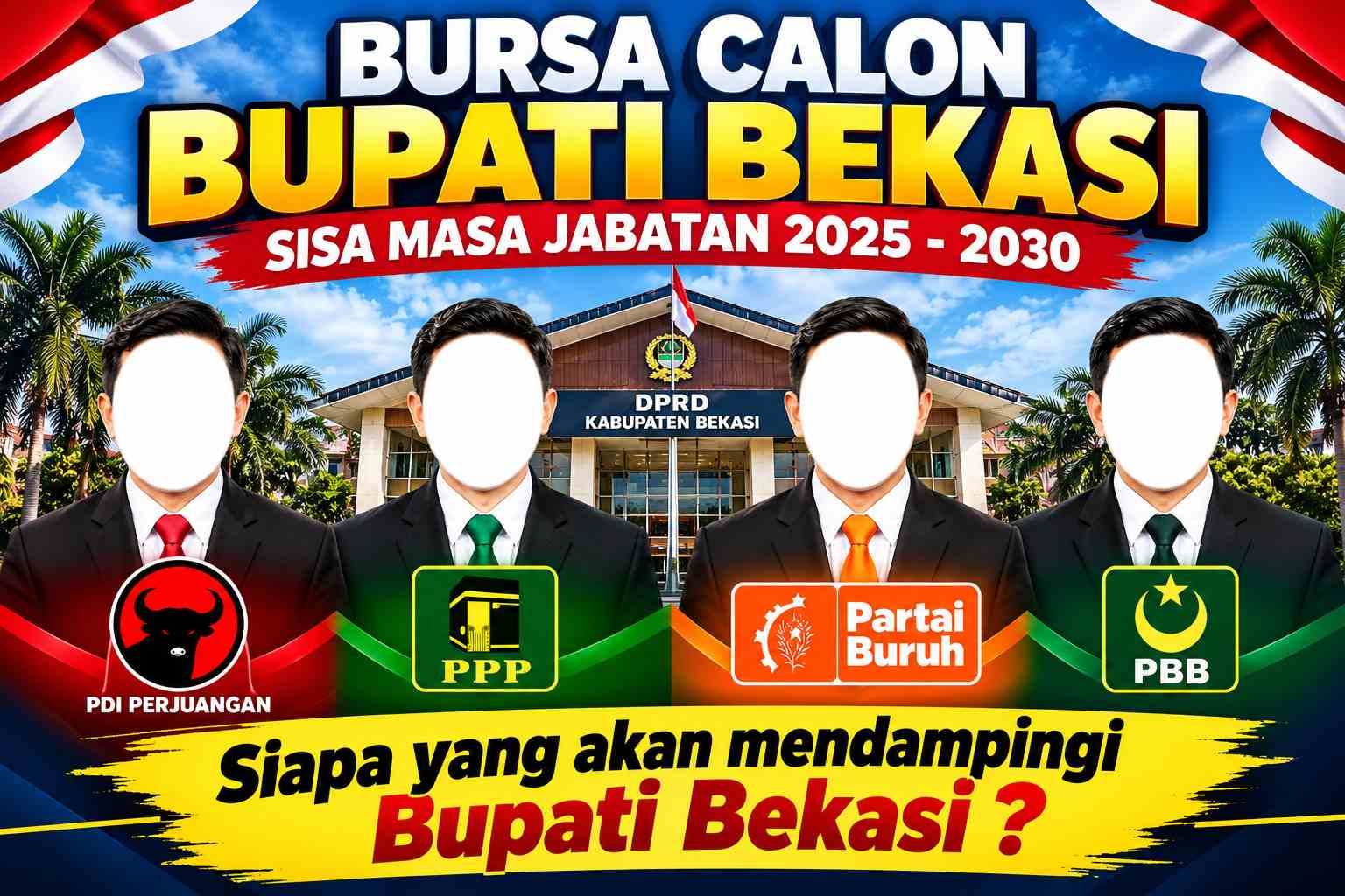 Keterangan foto ::Bursa Wakil Bupati Bekasi Dibayangi Pengalaman 2019, Konsolidasi Partai Jadi Sorotan (ft.ilustrasi)
