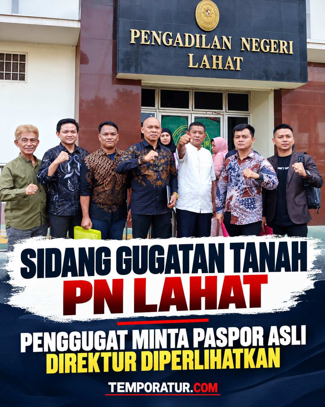 Keterangan foto : Sidang Gugatan Tanah di PN Lahat, Penggugat Minta Paspor Asli Direktur Utama Tergugat Diperlihatkan