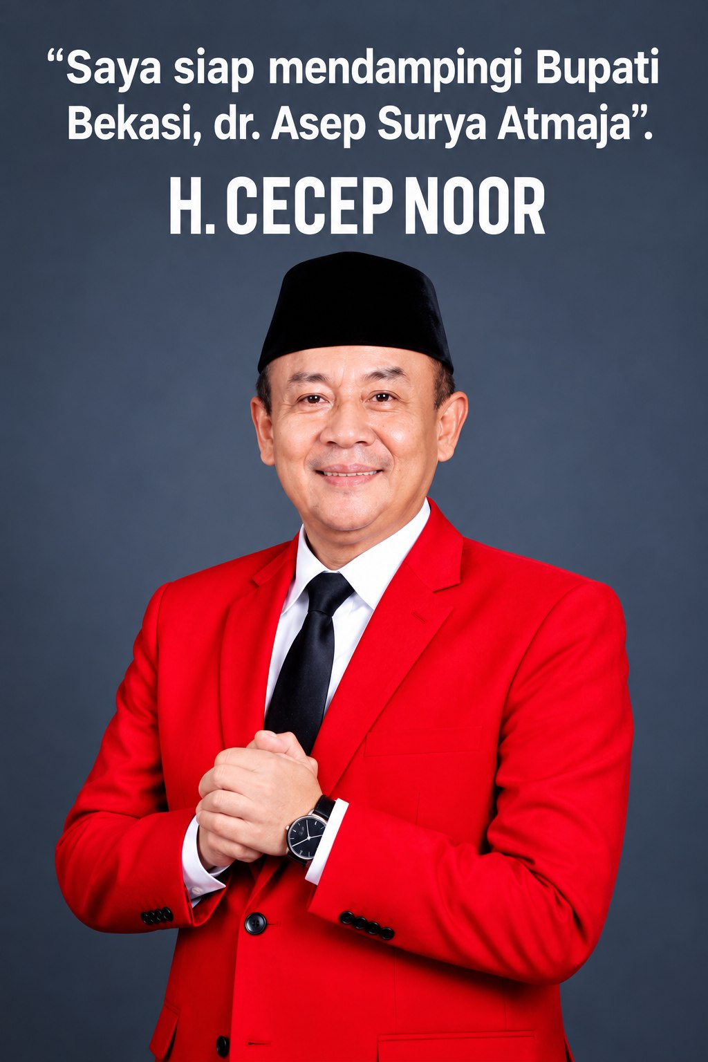 Keterangan foto : Keterangan foto: H. Cecep Noor Nyatakan Siap Dampingi Bupati Bekasi, Bursa Calon Wakil Bupati Menghangat