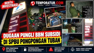 Keterangan foto : Dugaan Pungli BBM Subsidi di SPBU Pongpongan Tuban, Operator Disebut Minta Rp10 Ribu per Jerigen (ft.Tim Investgasi Media)