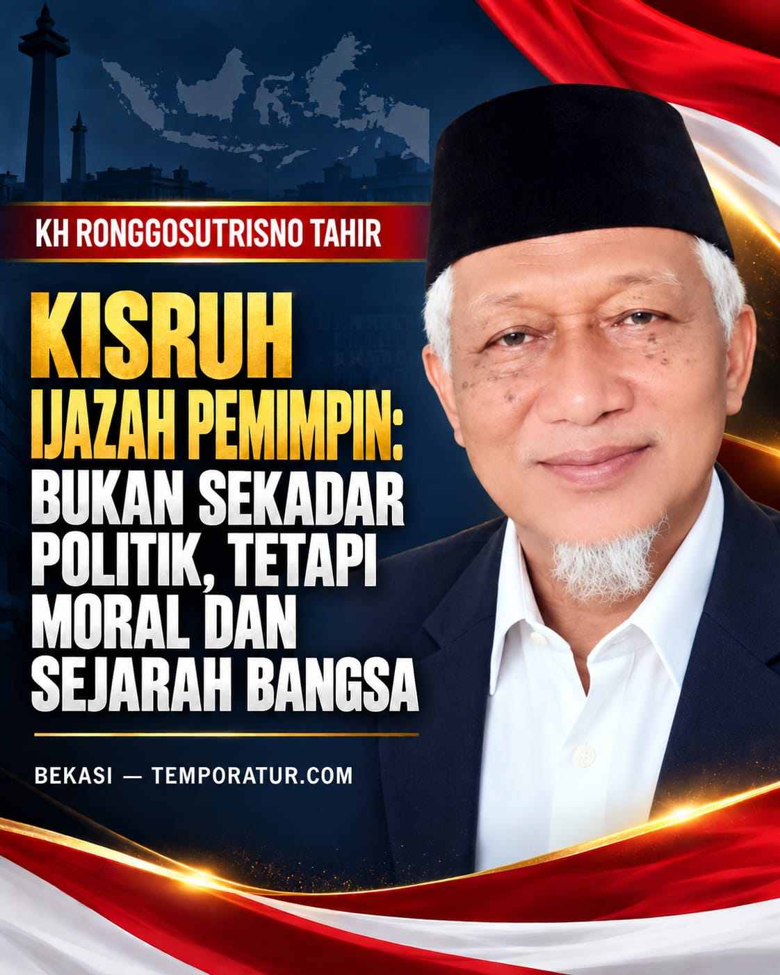 Keterangan foto: KH Ronggosutrisno Tahir, “Aki-aki di Serambi Masjid Al-Ikhlas”.