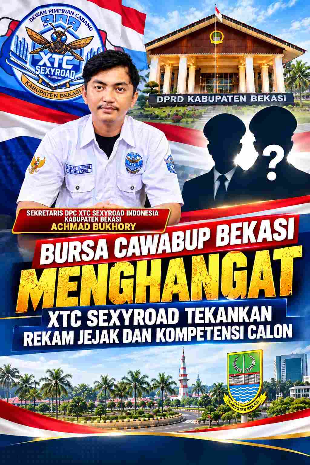 Keterangan foto : Bursa Cawabup Bekasi Menghangat, XTC Sexyroad Tekankan Rekam Jejak dan Kompetensi Calon