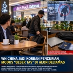 Keterangan foto : Tas WN China Dicuri Saat Pertemuan Bisnis di AEON Mall Deltamas