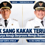 Keterangan foto : Plt Bupati Bekasi dr Asep Surya Atmaja (kiri) & almarhum mantan Bupati Bekasi H. Eka Supria Amaja, SH