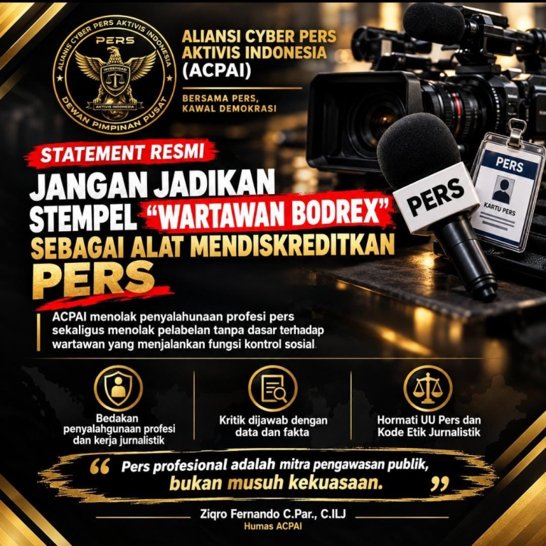 ACPAI: Istilah “Wartawan Bodrex” Jangan Jadi Stigma untuk Membungkam Kritik Pers (ft.ilustrasi)